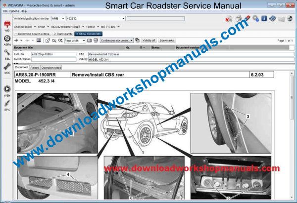 Smart Car Roadster Service Manual Download